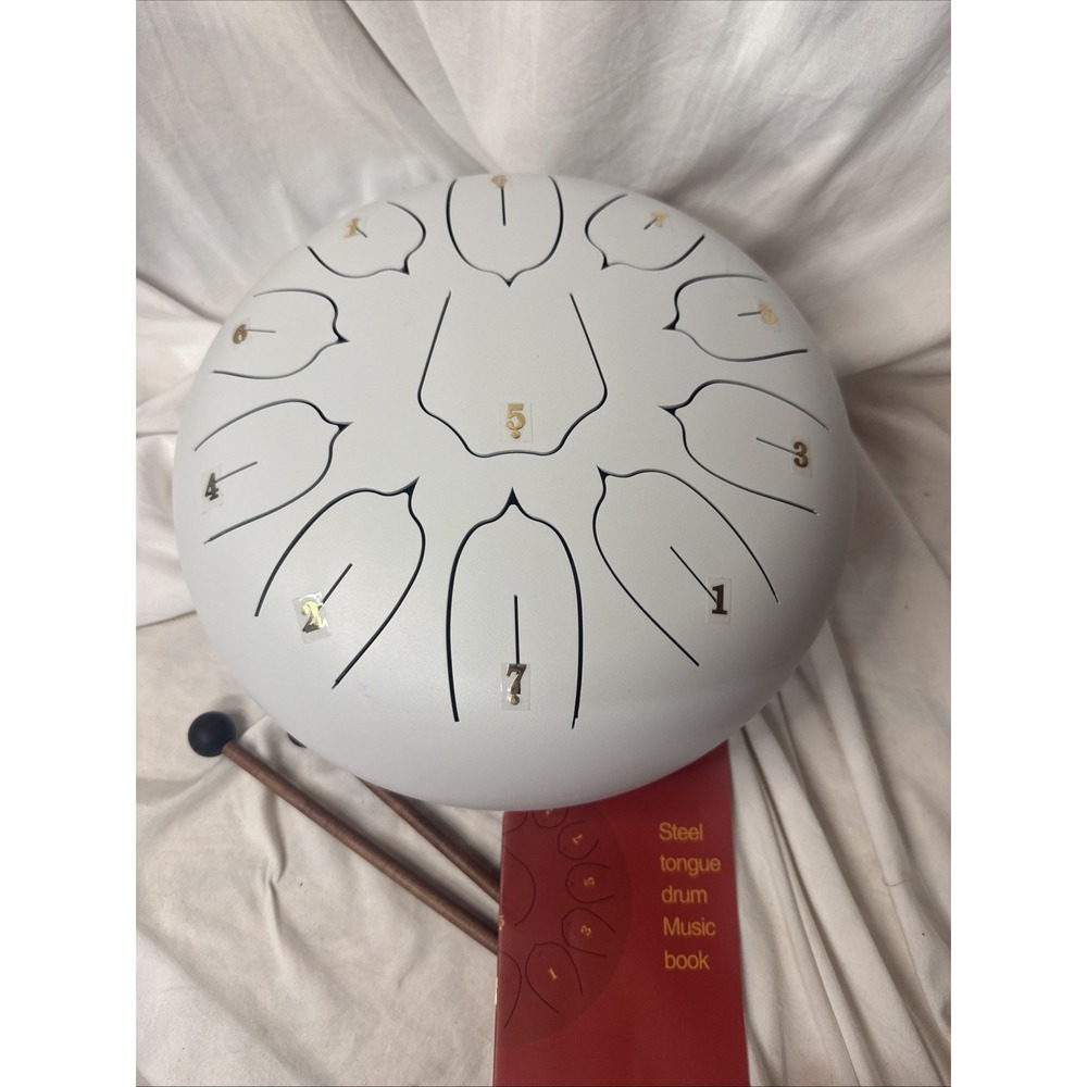 Steel Tongue Drum Handpan-Style w/ Mallets & Carrying Case Sound Bath Yoga